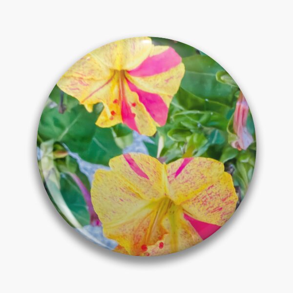 Item preview, Impressionist Four O'Clock Flower Yellow and Pink Digital Painting designed and sold by BalkanBloom.