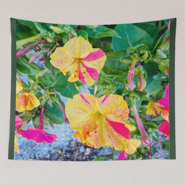Item preview, Impressionist Four O'Clock Flower Yellow and Pink Digital Painting designed and sold by BalkanBloom.
