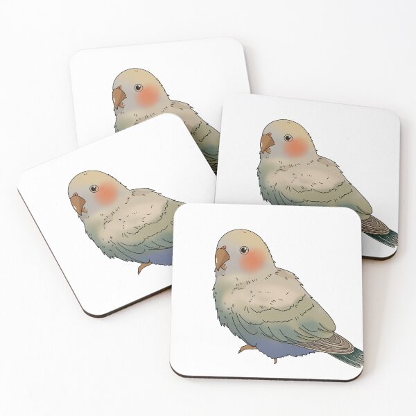 Item preview, Blushing Little Budgie Sticker designed and sold by Kakon-52.