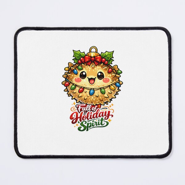 Item preview, Full of Holiday Spirit Pufferfish Christmas designed and sold by DesignsCreative.