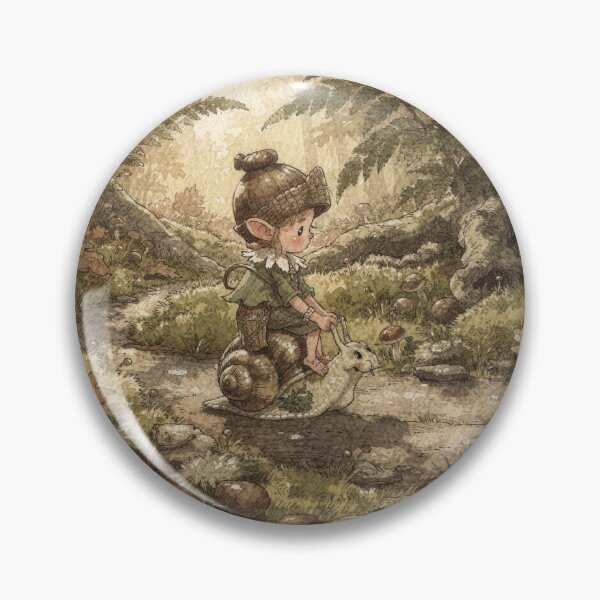 Item preview, Snail-Riding Forest Pixie designed and sold by PictorialWhimsy.