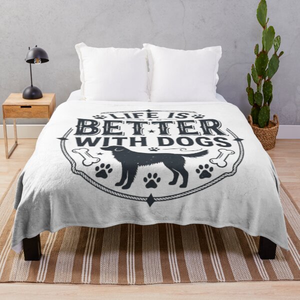 Item preview, Life Is Better With Dogs Vintage Typography T-Shirt | Funny Dog Lover Gift | Retro Paw Print Graphic Tee designed and sold by Faisal Shah.