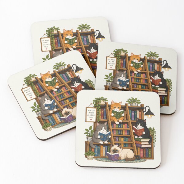 Item preview, Cozy Cats - For Book Lovers designed and sold by Myra365Art.