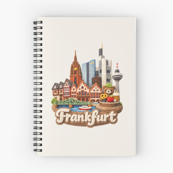 Item preview, Cute Knitted Frankfurt Landmark | Handmade Yarn Knit City Travel Souvenir designed and sold by Moons Studio.