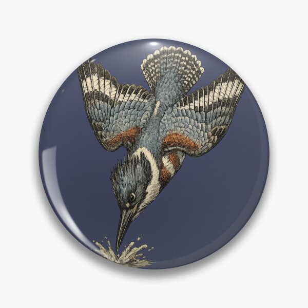 Item preview, Belted Kingfisher Diving Strike designed and sold by KrungiT Design .