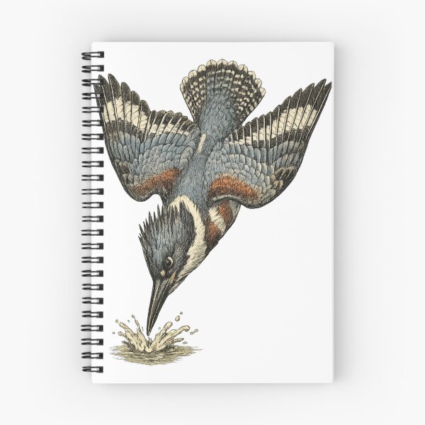 Item preview, Belted Kingfisher Diving Strike designed and sold by KrungiT Design .
