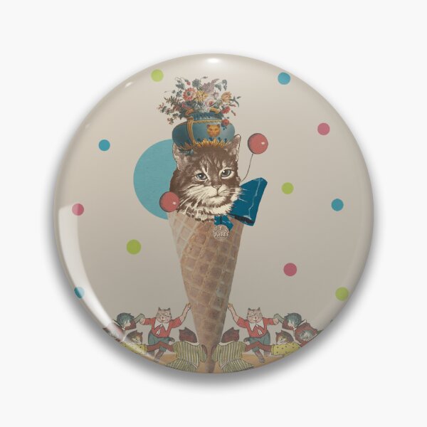 Item preview, Vintage Circus Cat Ice Cream Sundae designed and sold by petchcotch.