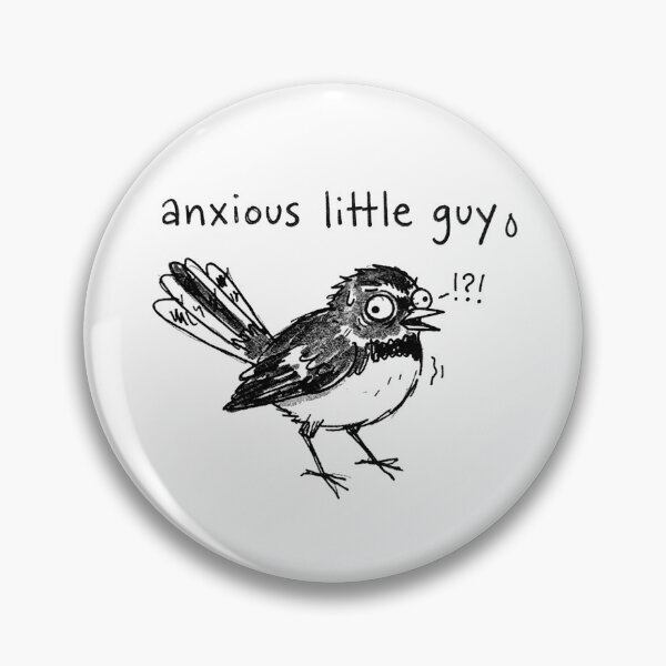 Item preview, Anxious Little Guy Willie Wagtail Funny Nervous Bird Line Art Sketch designed and sold by Yellowriversss.