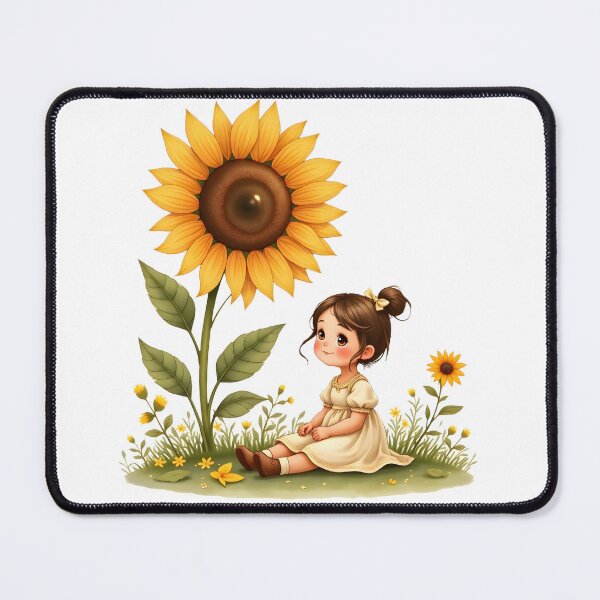 Item preview, Sunflower Girl Watercolor Clip Art designed and sold by nncreator.