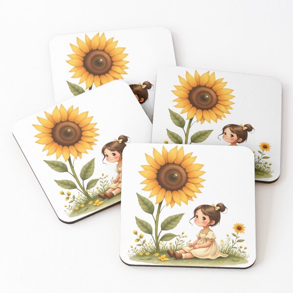 Item preview, Sunflower Girl Watercolor Clip Art designed and sold by nncreator.