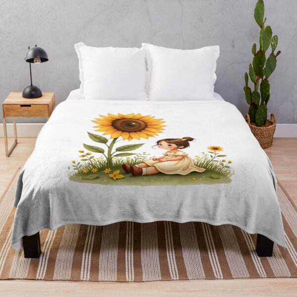 Item preview, Sunflower Girl Watercolor Clip Art designed and sold by nncreator.