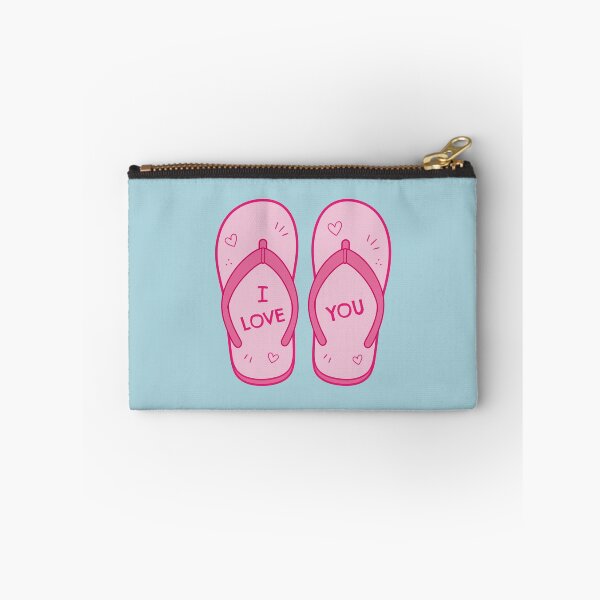Item preview, Romantic Summer I Love You with Pink Flip-Flops and Hearts designed and sold by charlypicazo.