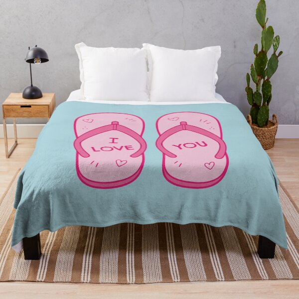 Item preview, Romantic Summer I Love You with Pink Flip-Flops and Hearts designed and sold by charlypicazo.