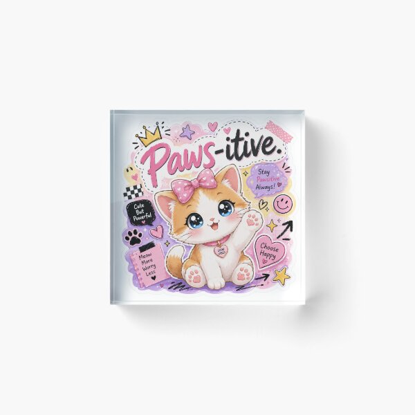 Item preview, Cute Kawaii Cat Sticker | Paws-itive Gen Z Kitty designed and sold by Snikdha.