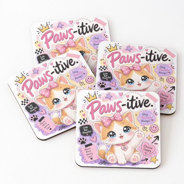 Item preview, Cute Kawaii Cat Sticker | Paws-itive Gen Z Kitty designed and sold by Snikdha.