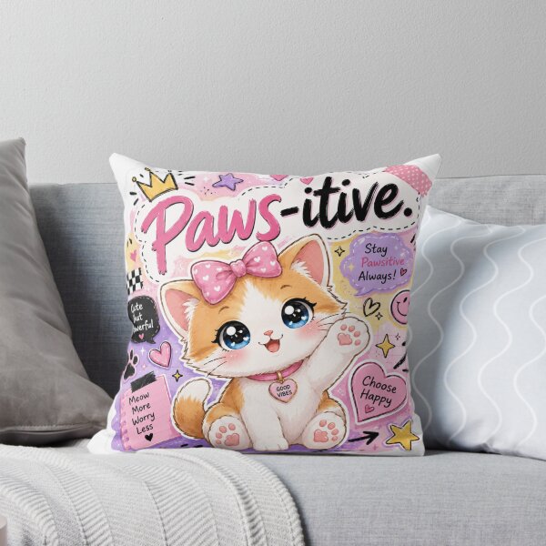 Item preview, Cute Kawaii Cat Sticker | Paws-itive Gen Z Kitty designed and sold by Snikdha.