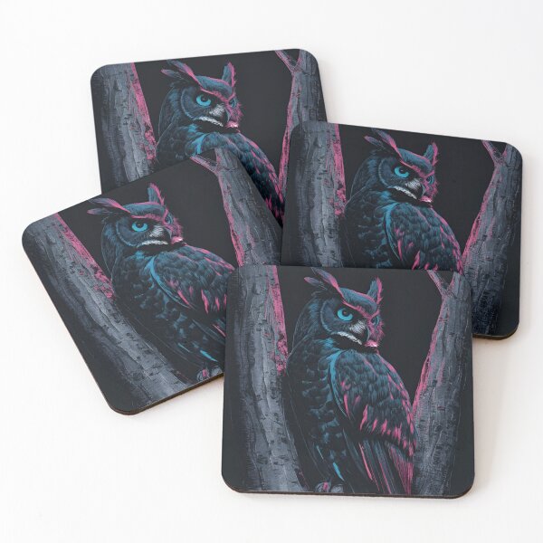 Item preview, Vibrant Nightwatcher The Enigmatic Owl in Neon Shades A Fusion of Nature and Art designed and sold by Matt_Smith.