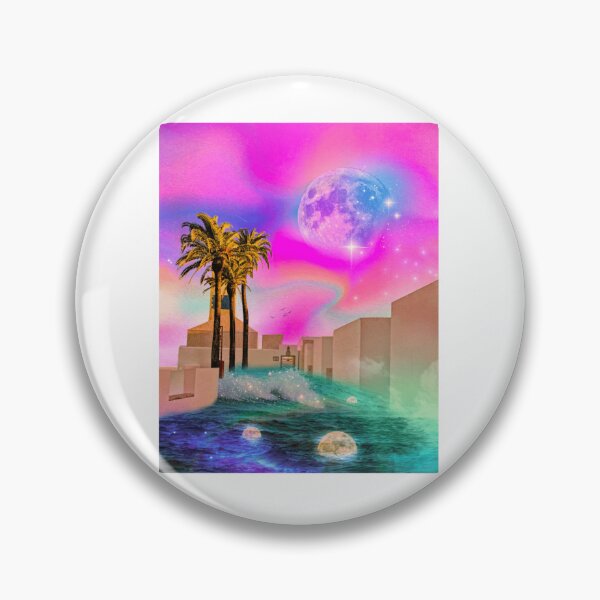 Artikelvorschau, Tropische surreale Nachtlandschaftskunst entworfen und verkauft von ontiverospixels.