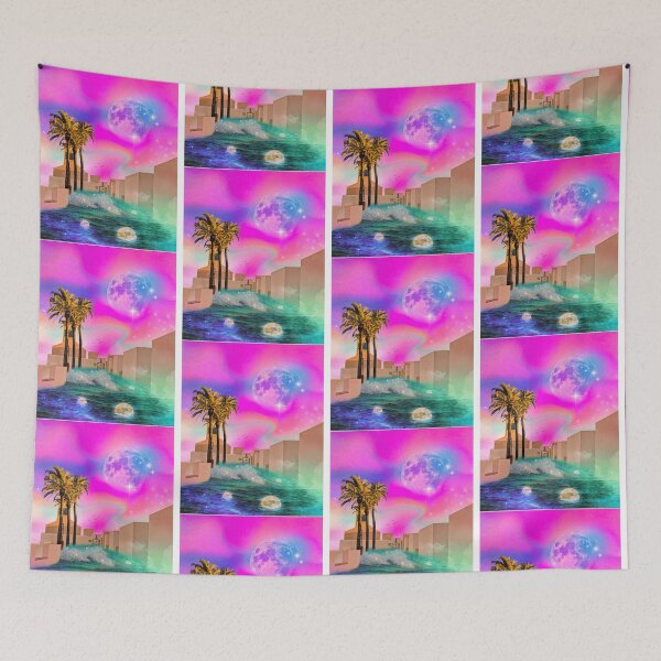Item preview, Tropical Surreal Nightscape Art designed and sold by ontiverospixels.