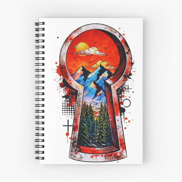 Item preview, Keyhole Mountain Landscape Trash Polka Art designed and sold by GabeMountainArt.