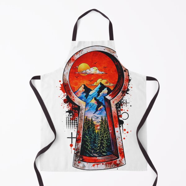 Item preview, Keyhole Mountain Landscape Trash Polka Art designed and sold by GabeMountainArt.