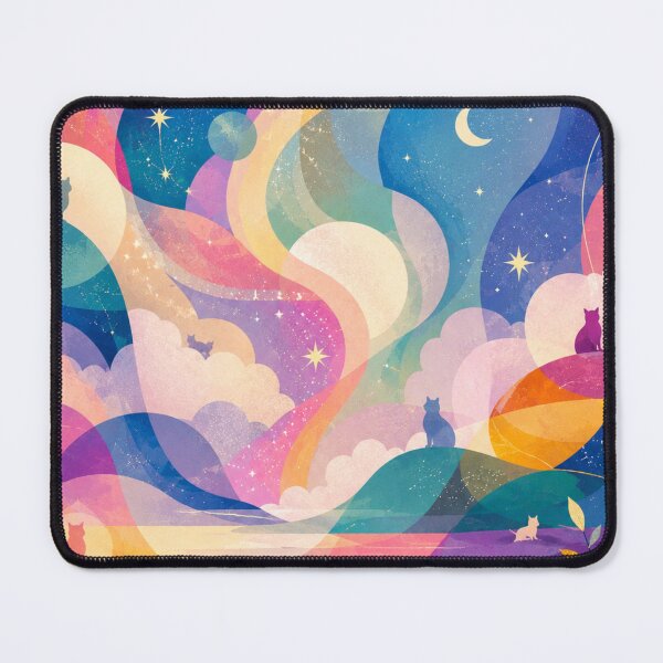 Item preview, Silhouette Wandering Cats Aurora Dream River designed and sold by Mindworx21.
