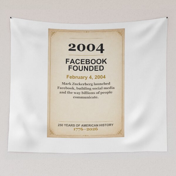 Item preview, America 250 | Facebook Founded | 2004 designed and sold by ariksworld.