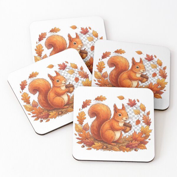 Item preview, Autumn Red Squirrel Holding an Acorn designed and sold by GrzywaM.