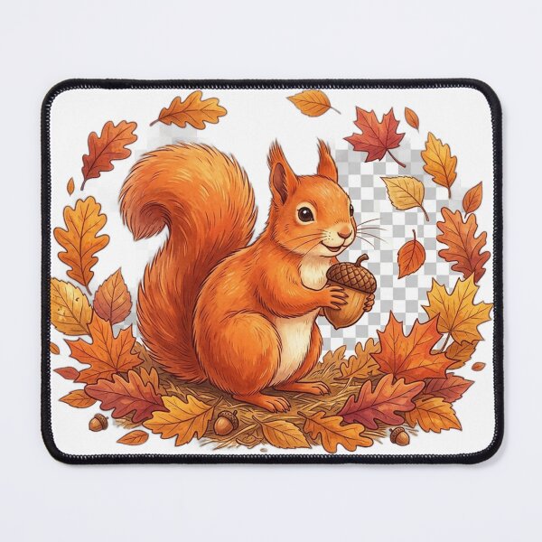 Item preview, Autumn Red Squirrel Holding an Acorn designed and sold by GrzywaM.