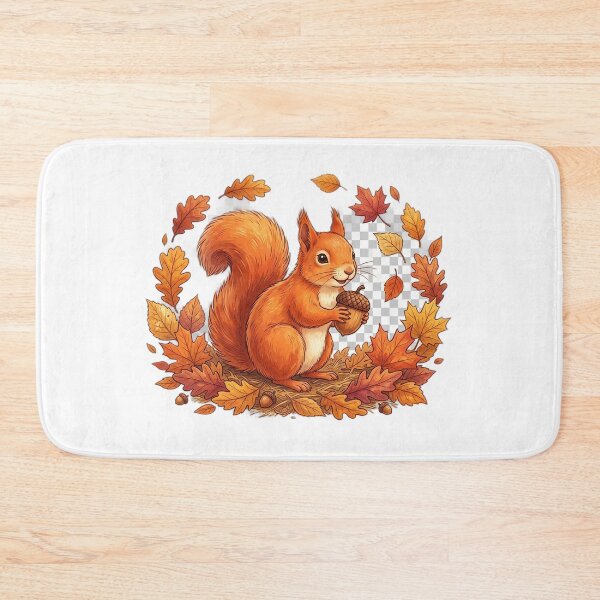 Item preview, Autumn Red Squirrel Holding an Acorn designed and sold by GrzywaM.