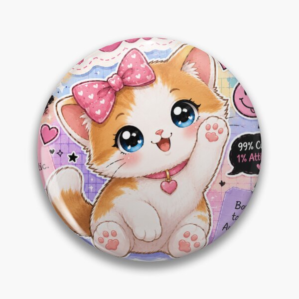 Item preview, Gen Z Cute Cat Sticker | Fur-real Kawaii Baby Kitty designed and sold by Snikdha.