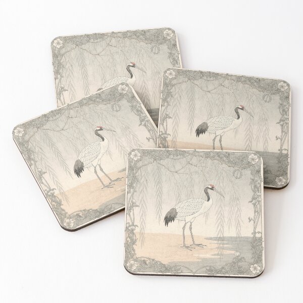 Item preview, Ink Crane Among Willow Branches designed and sold by PictorialWhimsy.