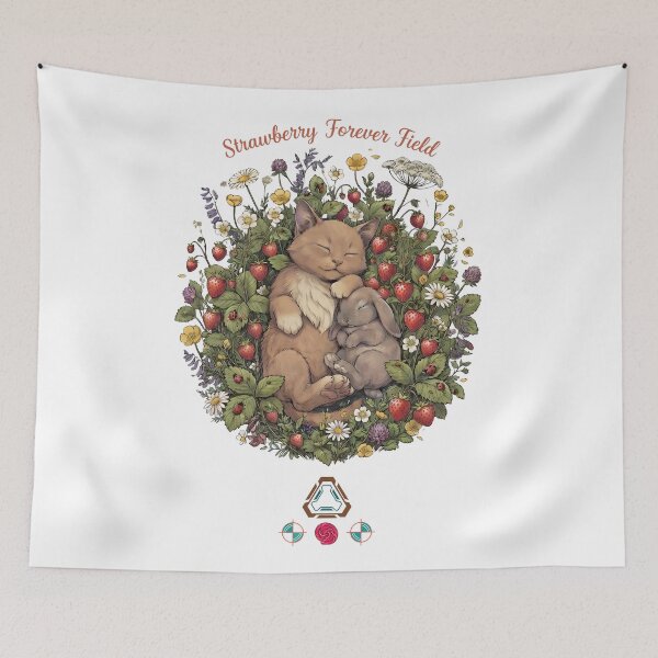 Item preview, Strawberry Forever Field designed and sold by m-yoga-store.