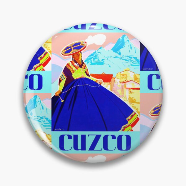 Item preview, Vibrant Andean Woman Poster | Retro Travel Art Deco Style | Cuzco Peru Cultural Heritage & Bold Colors designed and sold by artofuniverse.