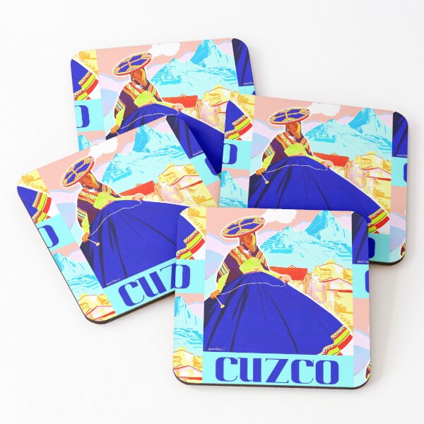 Item preview, Vibrant Andean Woman Poster | Retro Travel Art Deco Style | Cuzco Peru Cultural Heritage & Bold Colors designed and sold by artofuniverse.