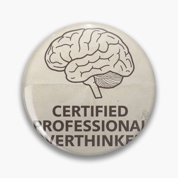 Item preview, Certified Professional Overthinker Retro Poster designed and sold by PictorialWhimsy.