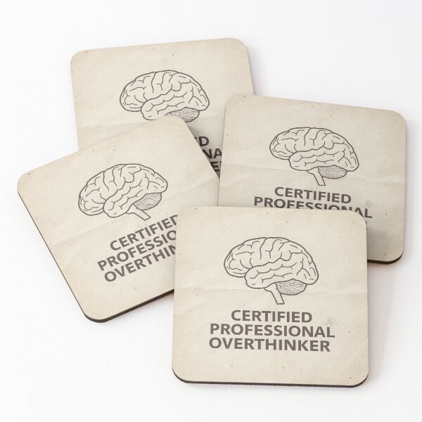 Item preview, Certified Professional Overthinker Retro Poster designed and sold by PictorialWhimsy.
