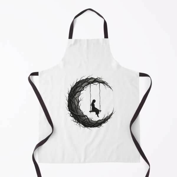 Item preview, Moon Swinging Girl | Crescent Moon Silhouette designed and sold by WitWiseDesigns.