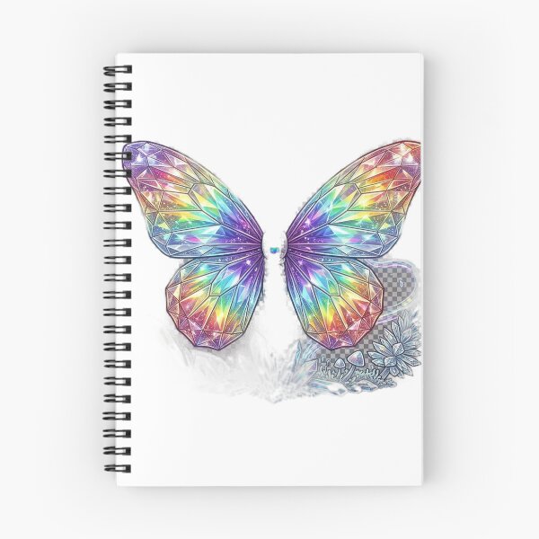 Item preview, Rainbow Crystal Gemstone Butterfly Art designed and sold by GrzywaM.