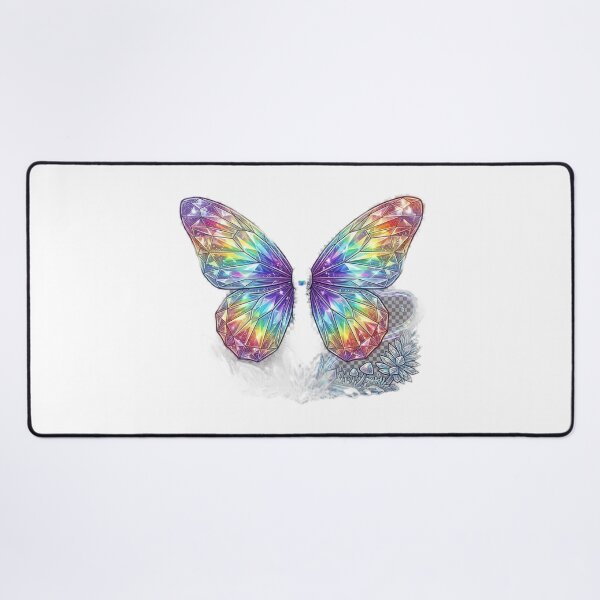 Item preview, Rainbow Crystal Gemstone Butterfly Art designed and sold by GrzywaM.