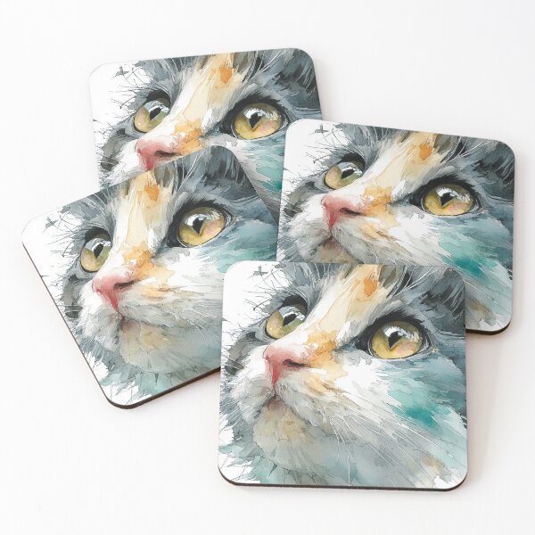 Item preview, Watercolor Cat Portrait designed and sold by Sasas Design.