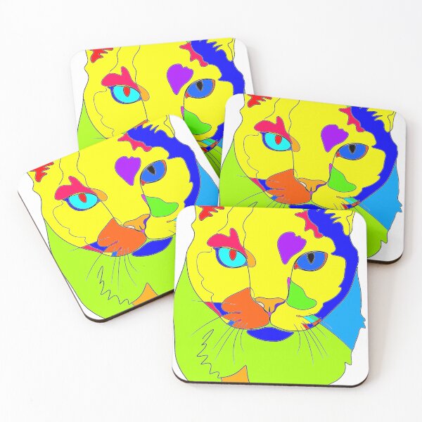 Item preview, Neon Psychedelic Cat Pop Art designed and sold by Komatoya.