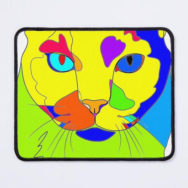 Item preview, Neon Psychedelic Cat Pop Art designed and sold by Komatoya.
