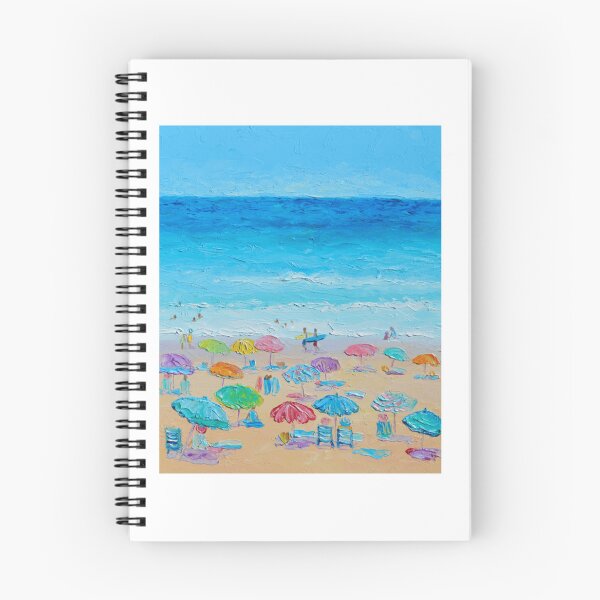 Item preview, Colorful Beach Day Impressionist Painting designed and sold by ontiverospixels.