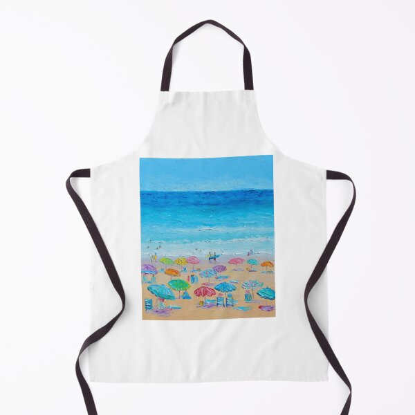 Item preview, Colorful Beach Day Impressionist Painting designed and sold by ontiverospixels.