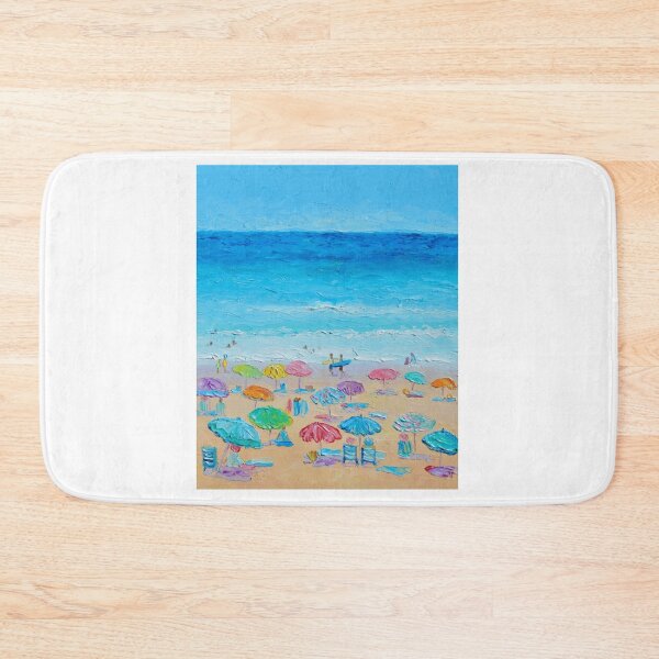 Item preview, Colorful Beach Day Impressionist Painting designed and sold by ontiverospixels.