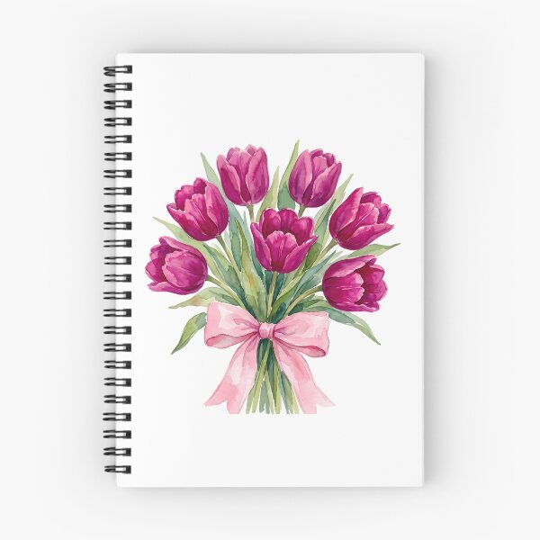 Item preview, Magenta Pink Watercolor Tulip Bouquet - Elegant Botanical Spring Flowers designed and sold by Artful Accents.