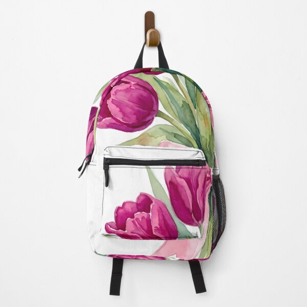 Item preview, Magenta Pink Watercolor Tulip Bouquet - Elegant Botanical Spring Flowers designed and sold by Artful Accents.