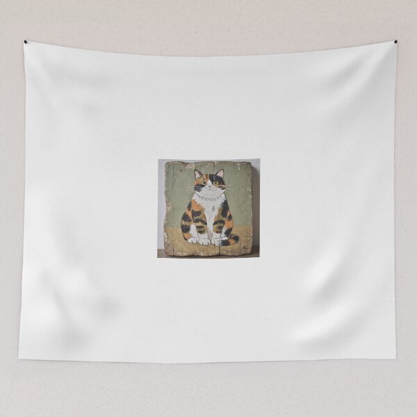 Item preview, Unbothered Calico Paws-Tucked Folk Cat designed and sold by PictorialWhimsy.