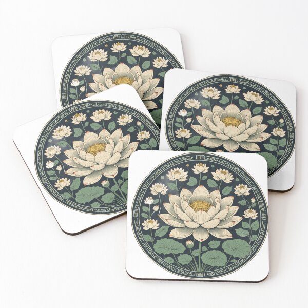 Item preview, Lotus Blossoms and Herbal Wisdom Sticker designed and sold by PinOasisco.